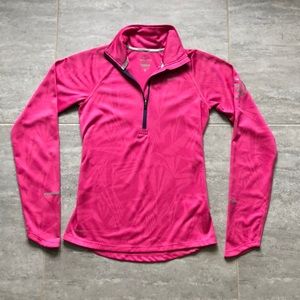 Nike Running Long Sleeve Quarter Zip. Pink/XS